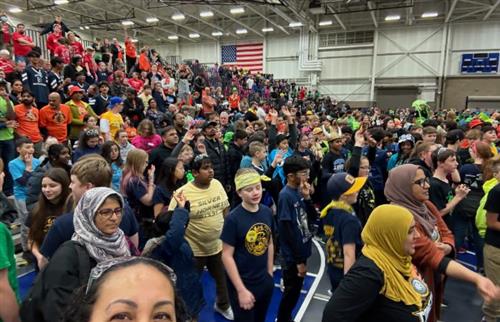 crowd at state robotics competiton
